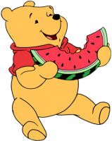 winnie the pooh with watermelon